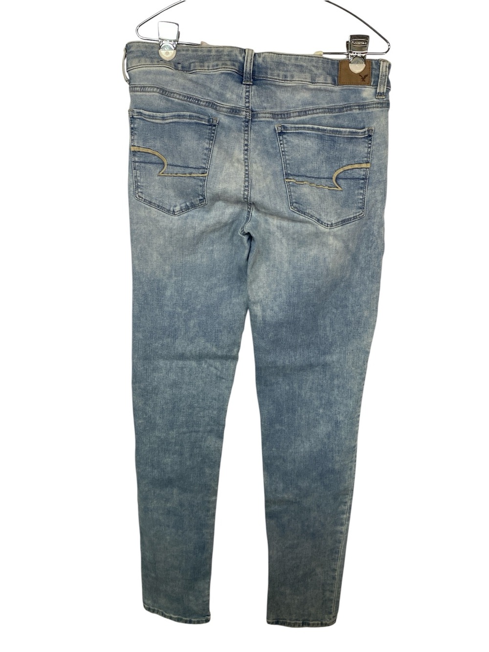 American Eagle Outfitters Light Blue Super Stretch Skinny Jeans Women’s Size 12 - Picture 2 of 5